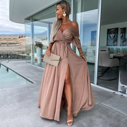 INS Casual Partykleid mit tiefem V-Schlitz