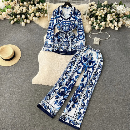 Kunstvolle Eleganz Das blaue Fliesendruckset 