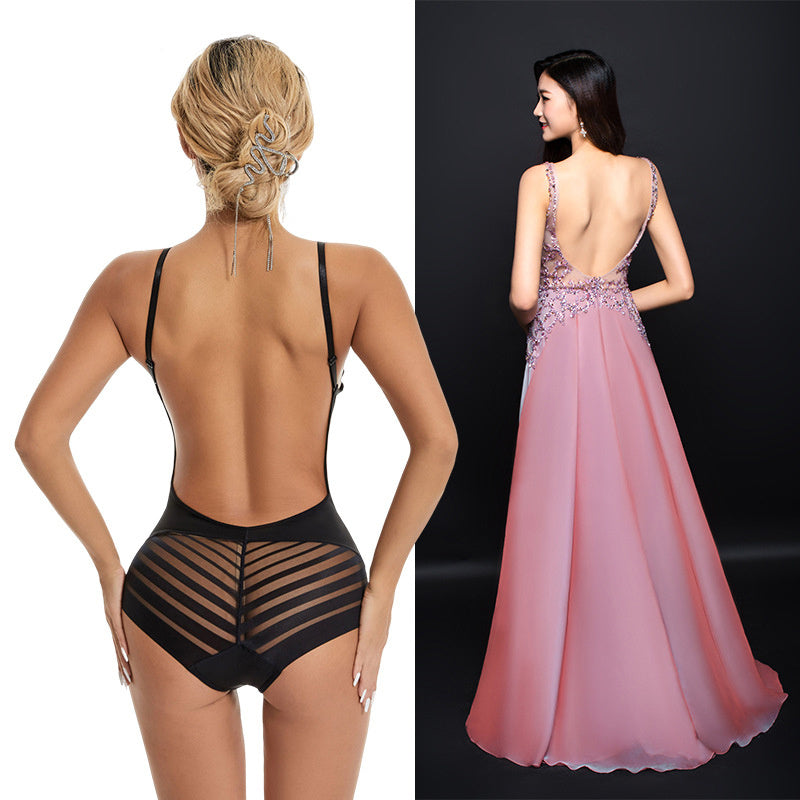 Enge Hosenträger-Jumpsuits, rückenfrei, U-förmiger BH, Shapewear, verstellbare Bruststütze, Bauchkorsett, Damenbekleidung für Party und Hochzeit